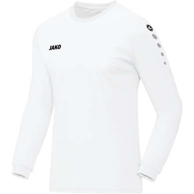 JAKO Sport-Langarmshirt Trikot Team (100% Polyester) weiss Kinder