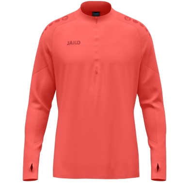 JAKO Langarmshirt Ziptop Light Flow (Keep Dry, maximale Bewegungsfreiheit) coralrot Herren