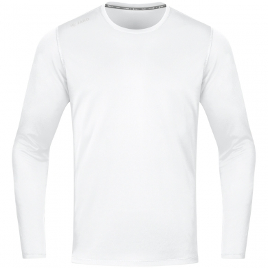 JAKO Sport-Langarmshirt Run 2.0 (100% Polyester, atmungsaktiv) weiss Herren