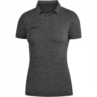 JAKO Sport/Freizeit Polo Premium Basics (Polyester-Stretch-Jersey) dunkelgrau meliert Damen