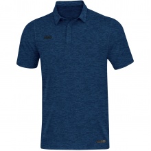 JAKO Sport/Freizeit Polo Premium Basics (Polyester-Stretch-Jersey) dunkelblau meliert Herren