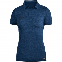 JAKO Sport/Freizeit Polo Premium Basics (Polyester-Stretch-Jersey) dunkelblau meliert Damen