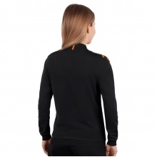 JAKO Polyesterjacke Challenge - Seitentaschen, moderner Look - schwarz/orange Damen