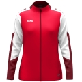JAKO Polyesterjacke Dynamic (100% rec. Polyester) rot/weiss/dunkelrot Damen