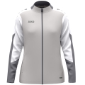 JAKO Polyesterjacke Dynamic (100% rec. Polyester) hellgrau/weiss/grau Damen