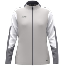 JAKO Polyesterjacke Dynamic (100% rec. Polyester) hellgrau/weiss/grau Damen