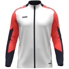 JAKO Polyesterjacke Dynamic (100% rec. Polyester) weiss/coralrot/marineblau Kinder