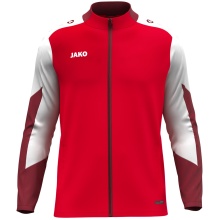 JAKO Polyesterjacke Dynamic (100% rec. Polyester) rot/weiss/dunkelrot Kinder