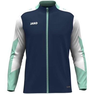 JAKO Polyesterjacke Dynamic (100% rec. Polyester) marineblau/weiss/mintgrün Kinder