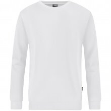 JAKO Langarmshirt Sweat Organic (Freizeit, Bio-Baumwolle) weiss Herren