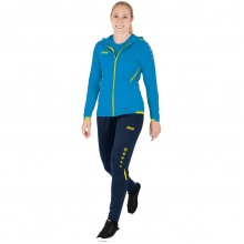 JAKO Trainingsanzug Challenge mit Kapuze (Jacke und Hose) hellblau/dunkelblau Damen