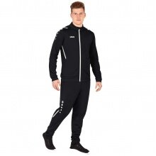 JAKO Trainingsanzug Polyester Challenge (Jacke und Hose) schwarz/weiss Herren