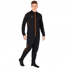 JAKO Trainingsanzug Polyester Challenge (Jacke und Hose) schwarz/orange Herren