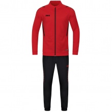 JAKO Trainingsanzug Polyester Challenge (Jacke und Hose) rot/schwarz Jungen