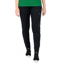 JAKO Trainingshose Pant Challenge (Double-Stretch-Knit, atmungsaktiv, hoher Tragekomfort) lang schwarz/grün Damen