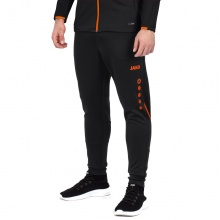 JAKO Trainingshose Pant Challenge (Double-Stretch-Knit, atmungsaktiv, hoher Tragekomfort) lang schwarz/orange Herren
