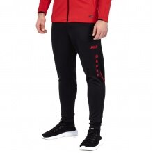 JAKO Trainingshose Pant Challenge (Double-Stretch-Knit, atmungsaktiv, hoher Tragekomfort) lang schwarz/rot Herren