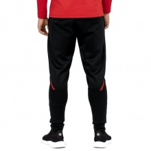 JAKO Trainingshose Pant Challenge (Double-Stretch-Knit, atmungsaktiv, hoher Tragekomfort) lang schwarz/rot Herren