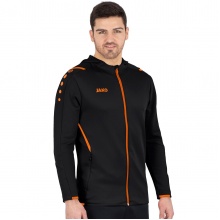 JAKO Trainingsjacke Challenge mit Kapuze schwarz/orange Herren