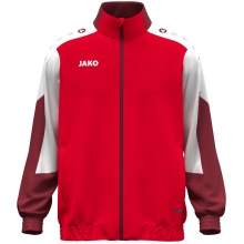 JAKO Trainingsjacke (Webjacke) Dynamic - Stretch-Micro-Twill - rot/weiss/dunkelrot Herren