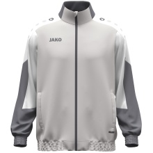 JAKO Trainingsjacke (Webjacke) Dynamic - Stretch-Micro-Twill - hellgrau/weiss/grau Herren