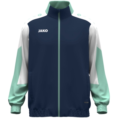 JAKO Trainingsjacke (Webjacke) Dynamic - Stretch-Micro-Twill - marineblau/weiss/mintgrün Herren