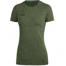 JAKO Sport/Freizeit Shirt Premium Basics (Polyester-Stretch-Jersey) khaki/grün meliert Damen