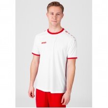 JAKO Sport-Tshirt Trikot Primera Kurzarm (schlichtes Design, Polyester-Interlock) weiss/rot Herren