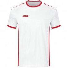 JAKO Sport-Tshirt Trikot Primera Kurzarm (schlichtes Design, Polyester-Interlock) weiss/rot Kinder