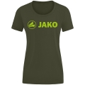 JAKO Freizeit-Shirt Promo (Bio-Baumwolle) khaki/neongrün Damen