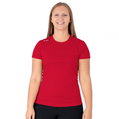 JAKO Lauf-Tshirt Run 2.0 (Polyester-Micro-Mesh, atmungsaktiv) rot Damen