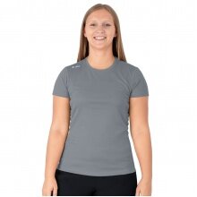 JAKO Lauf-Tshirt Run 2.0 (Polyester-Micro-Mesh, atmungsaktiv) steingrau Damen