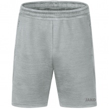 JAKO Trainingshose Short Challenge - sportiver Schnitt, melange Optik - grau meliert Jungen