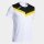 Joma Sport-Tshirt Camiseta Manga Corta Court (100% Polyester) weiss/schwarz/gelb Herren