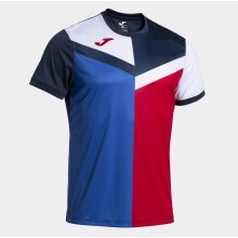 Joma Sport-Tshirt Camiseta Manga Corta Court (100% Polyester) blau/rot/weiss Herren