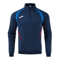 Joma Langarmshirt Championship 20 Sweatshirt (1/4 Zip, bequem, rec. Polyester) dunkelblau/royalblau Herren