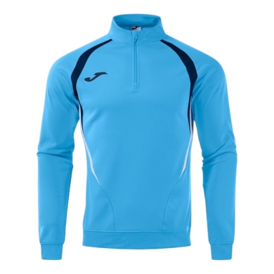 Joma Langarmshirt Championship 20 Sweatshirt (1/4 Zip, bequem, rec. Polyester) hellblau/dunkelblau Herren