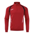 Joma Langarmshirt Championship 20 Sweatshirt (1/4 Zip, bequem, rec. Polyester) rot/schwarz Herren