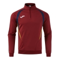 Joma Langarmshirt Championship 20 Sweatshirt (1/4 Zip, bequem, rec. Polyester) bordeauxrot/marineblau Herren