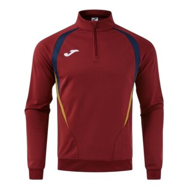 Joma Langarmshirt Championship 20 Sweatshirt (1/4 Zip, bequem, rec. Polyester) bordeauxrot/marineblau Herren