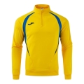 Joma Langarmshirt Championship 20 Sweatshirt (1/4 Zip, bequem, rec. Polyester) gelb/royalblau Herren