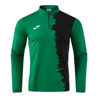 Joma Langarmshirt Picacho City Sweatshirt (1/4 Zip, strapazierfähig, bequeme Passform) grün/schwarz Herren
