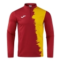 Joma Langarmshirt Picacho City Sweatshirt (1/4 Zip, strapazierfähig, bequeme Passform) rot/gelb Herren