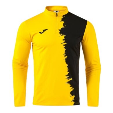 Joma Langarmshirt Picacho City Sweatshirt (1/4 Zip, strapazierfähig, bequeme Passform) gelb/schwarz Herren