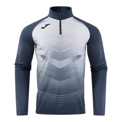 Joma Lauf-Langarmshirt Elite XII Sweatshirt (optimale Bewegungsfreiheit, 1/4 Zip) grau Herren