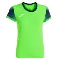 Joma Lauf-Shirt Elite XI (schnelltrocknend, atmungsaktiv) fluogrün/marineblau Damen