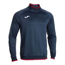 Joma Pullover Combi Premium Sweatshirt (Half-Zip, Stehkragen) navyblau/rot Herren