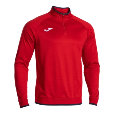 Joma Pullover Combi Premium Sweatshirt (Half-Zip, Stehkragen) rot/navyblau Herren