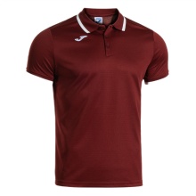 Joma Sport-Polo Combi Premium (komfortable Passform, atmungsaktiv) bordeauxrot/weiss Herren