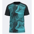 Joma Sport-Tshirt Challenge (elastisch, atmungsaktiv) schwarz/türkis Herren